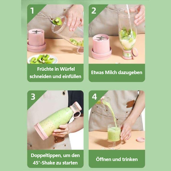 💥Neujahrsangebot 50% Rabatt💥Bestseller Tragbarer Entsafter | Frischer Saft überall und jederzeit 🍎 -Remifa®